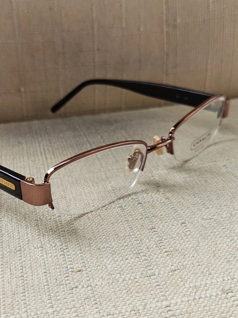 New Coach Women Glasses Frame Eyewear LAVERNE 247 TAN Half Rim Eyeglasses - Picture 1 of 13